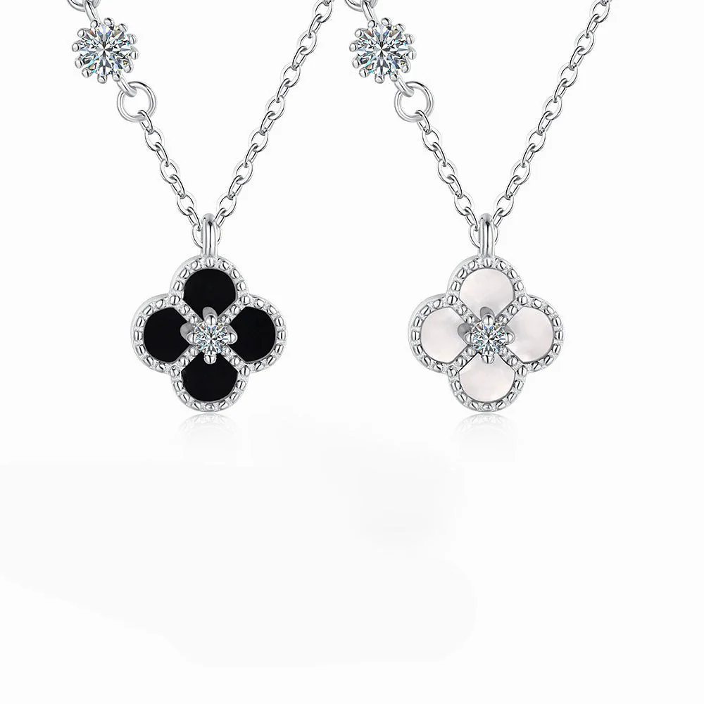 “Lumi Clover” 925 Sterling Silver Clover Necklace