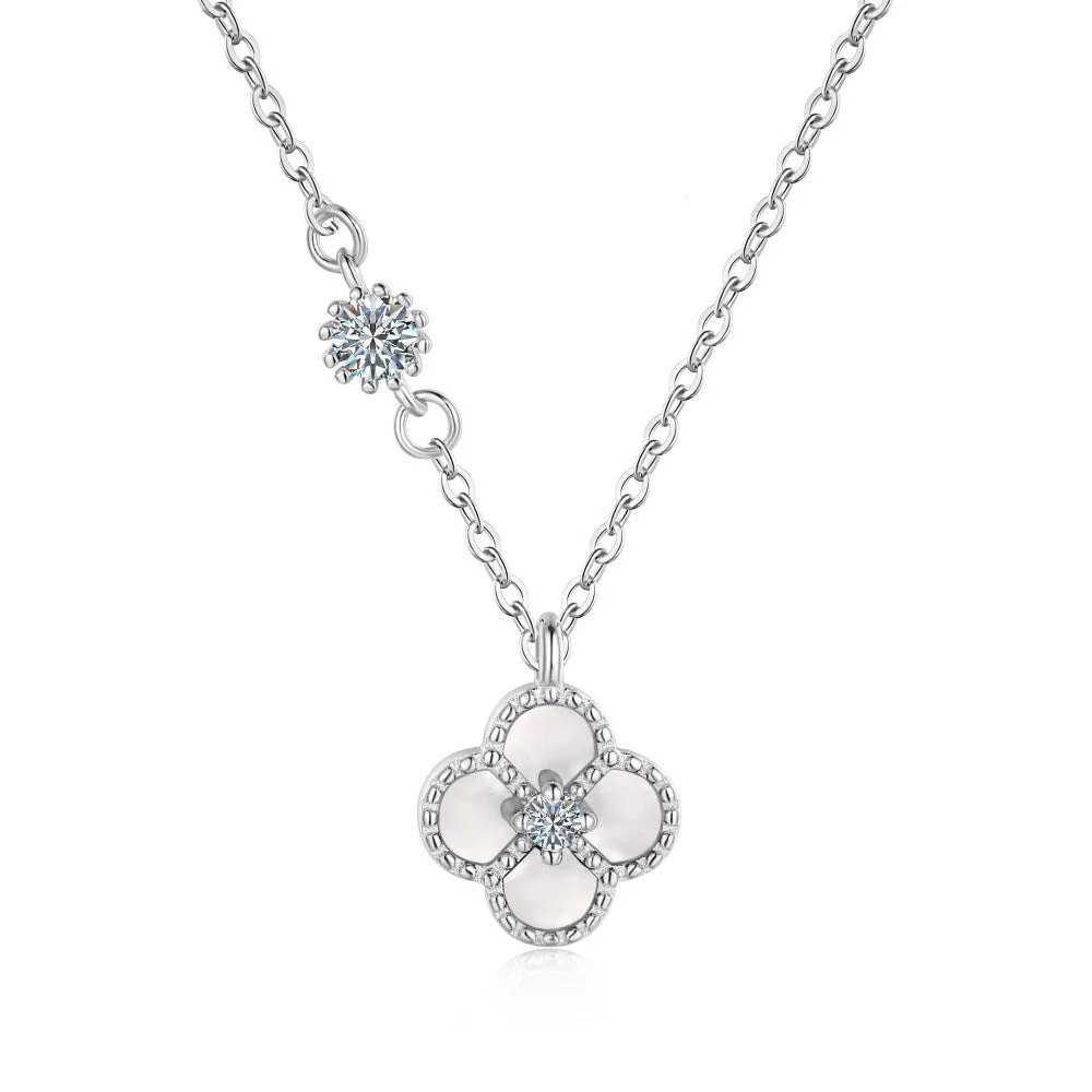 “Lumi Clover” 925 Sterling Silver Clover Necklace - Image 6