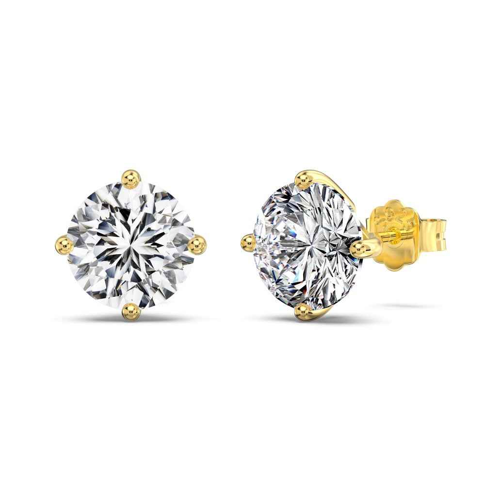 “Lumière Classic” S925 Sterling Silver 8mm Round Zircon Stud Earrings - Image 4