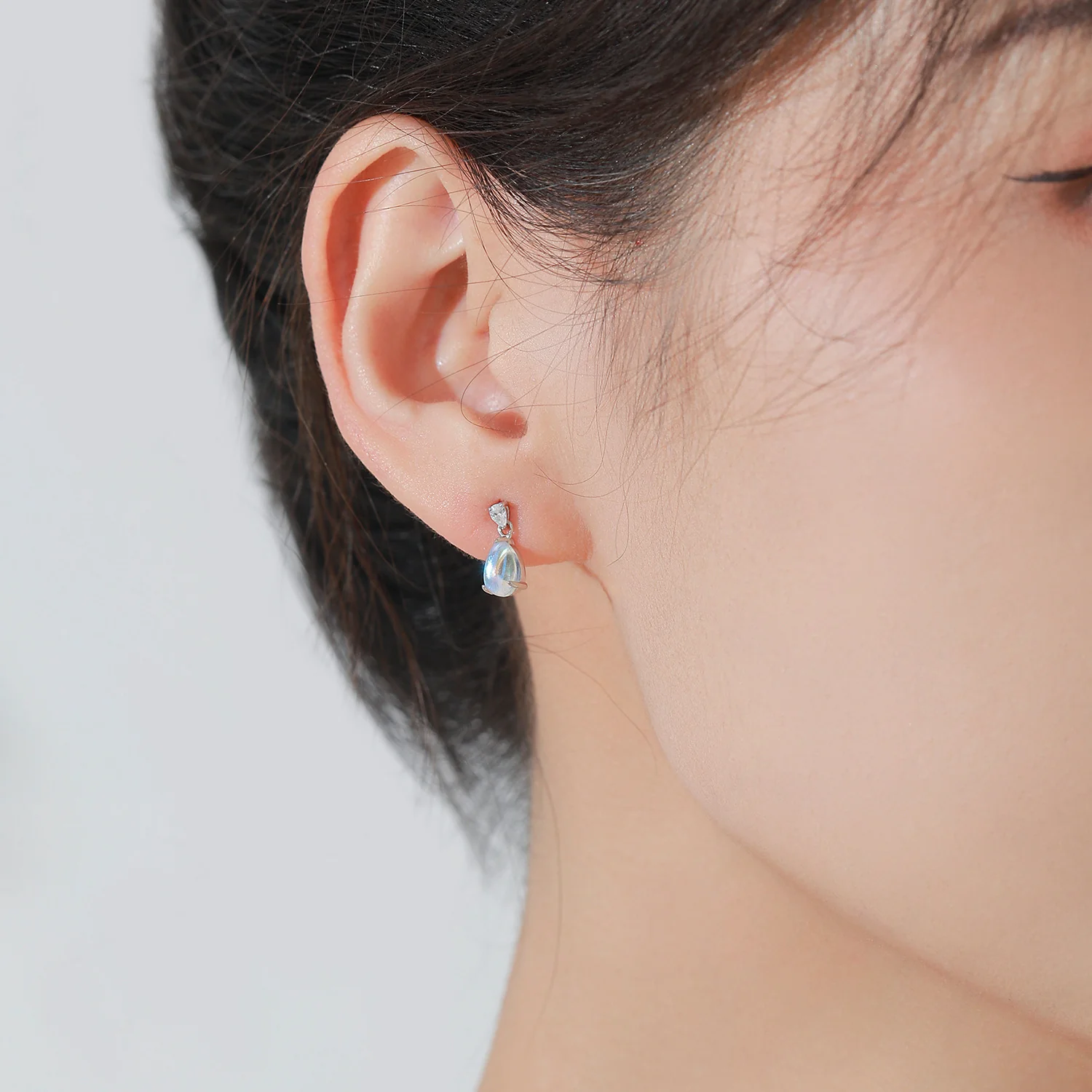 “Luna Drop” 925 Sterling Silver Moonstone Jewelry Set - Image 6