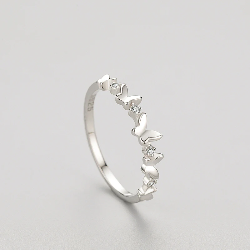 “Luna Flutter” 925 Sterling Silver Pavé Butterfly Ring - Image 3