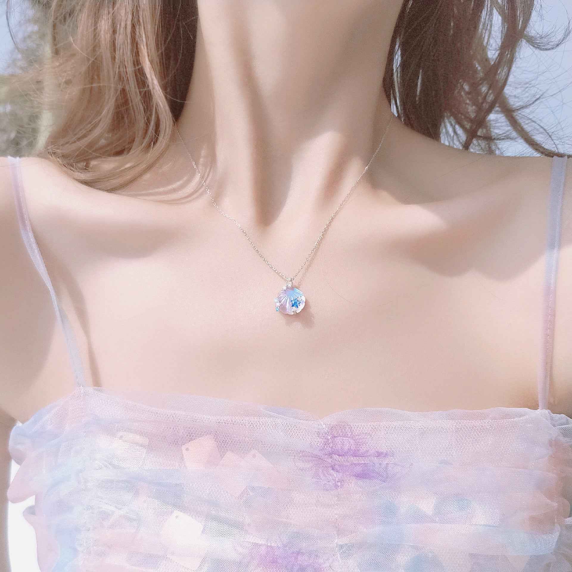 “Luna Tide” S925 Sterling Silver Shell Jewelry Set - Image 4