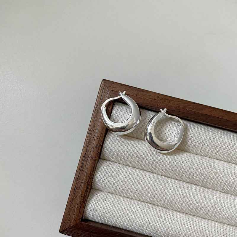 "Lunar Arc" 925 Sterling Silver Earrings - Image 3