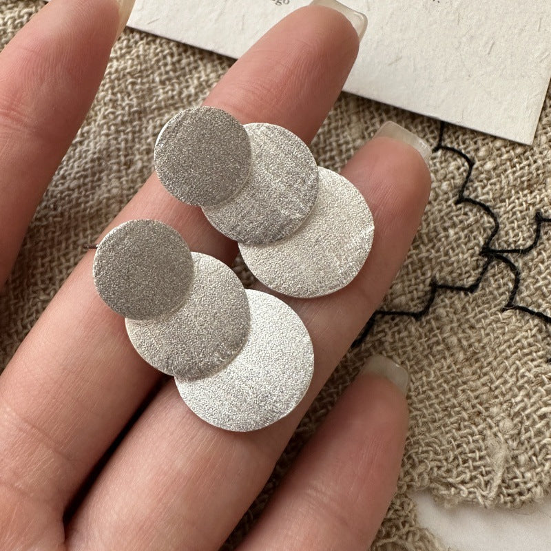 "Minimal Circles" 925 Sterling Silver Stud Earrings - Image 3