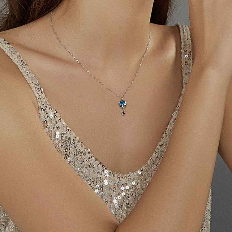 “Moonlit Star Kitty” S925 Sterling Silver Moon Cat Star Necklace - Image 2