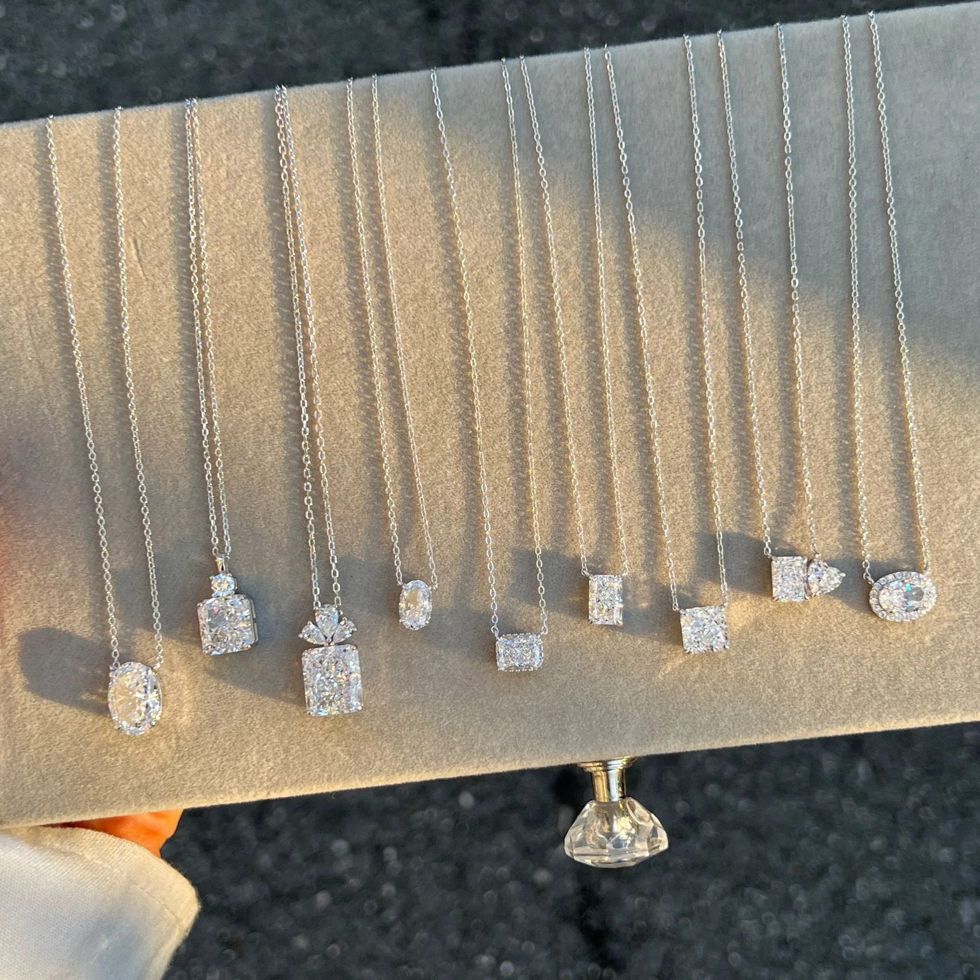 Morning Dew Collection – S925 Silver Perfume Bottle Necklaces with 8A CZ - Image 2