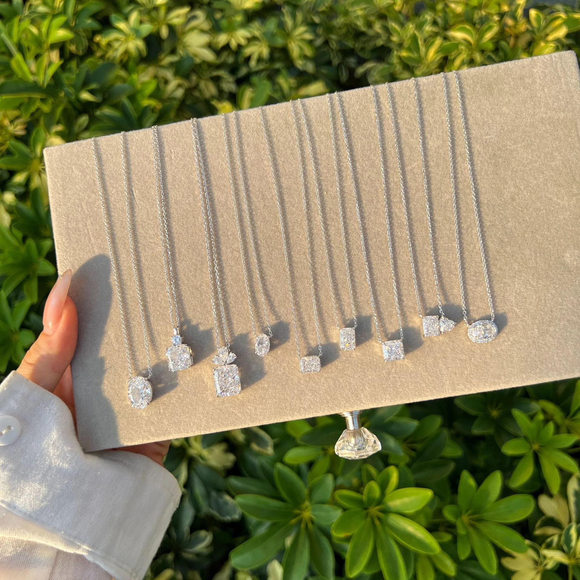 Morning Dew Collection – S925 Silver Perfume Bottle Necklaces with 8A CZ - Image 4