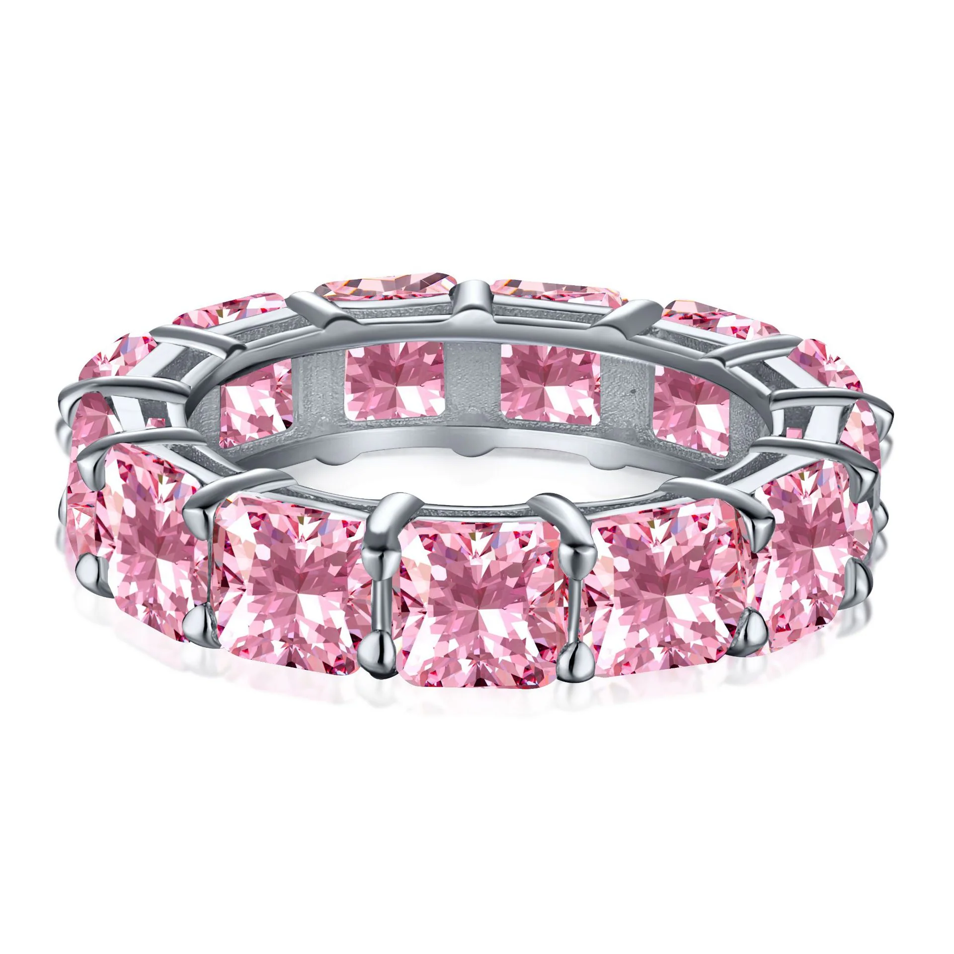 Morning Glow Collection – 11 Exquisite S925 Silver Rings with Pink CZ - Image 7