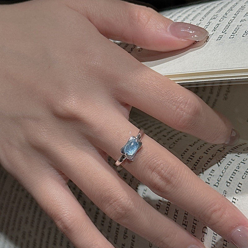 "Ocean Breeze" Adjustable 925 Sterling Silver Ring - Image 2