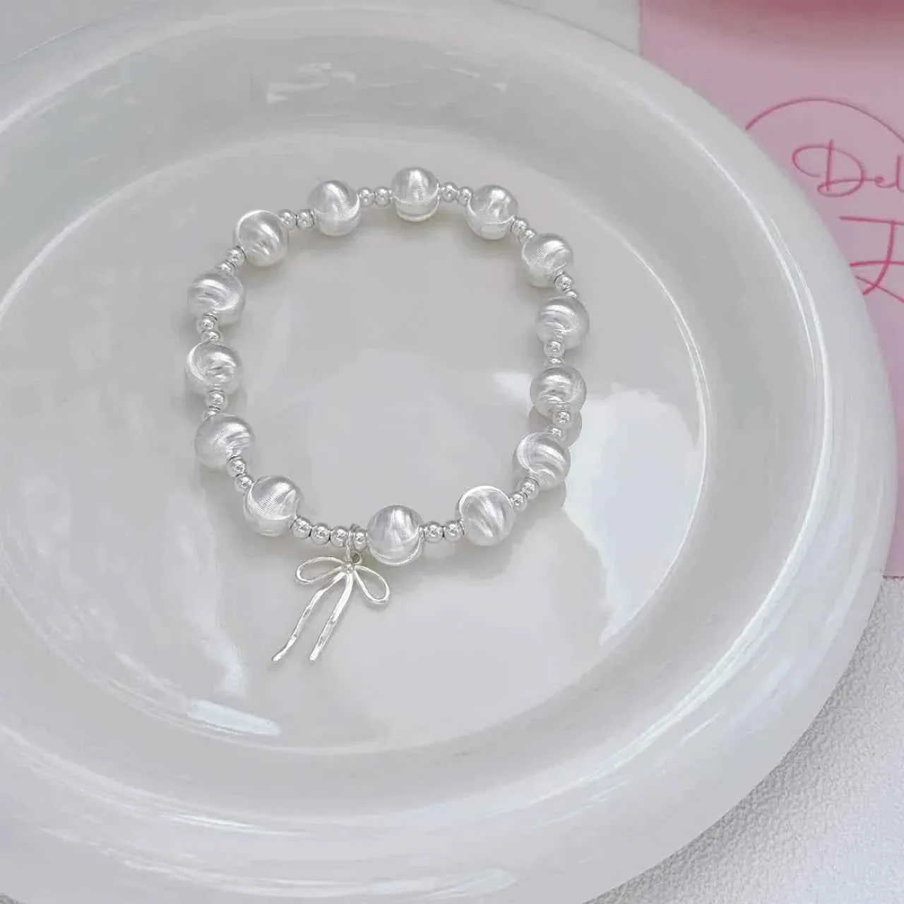 "On the Run Princess" 925 Sterling Silver Cat's Eye Bead Bracelet - Elegant and Youthful - Image 3