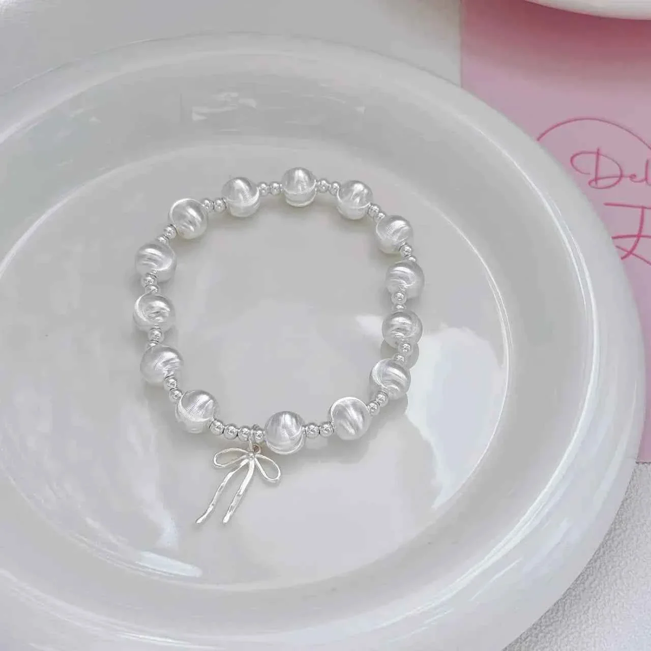 "On the Run Princess" 925 Sterling Silver Cat's Eye Bead Bracelet - Elegant and Youthful - Image 4