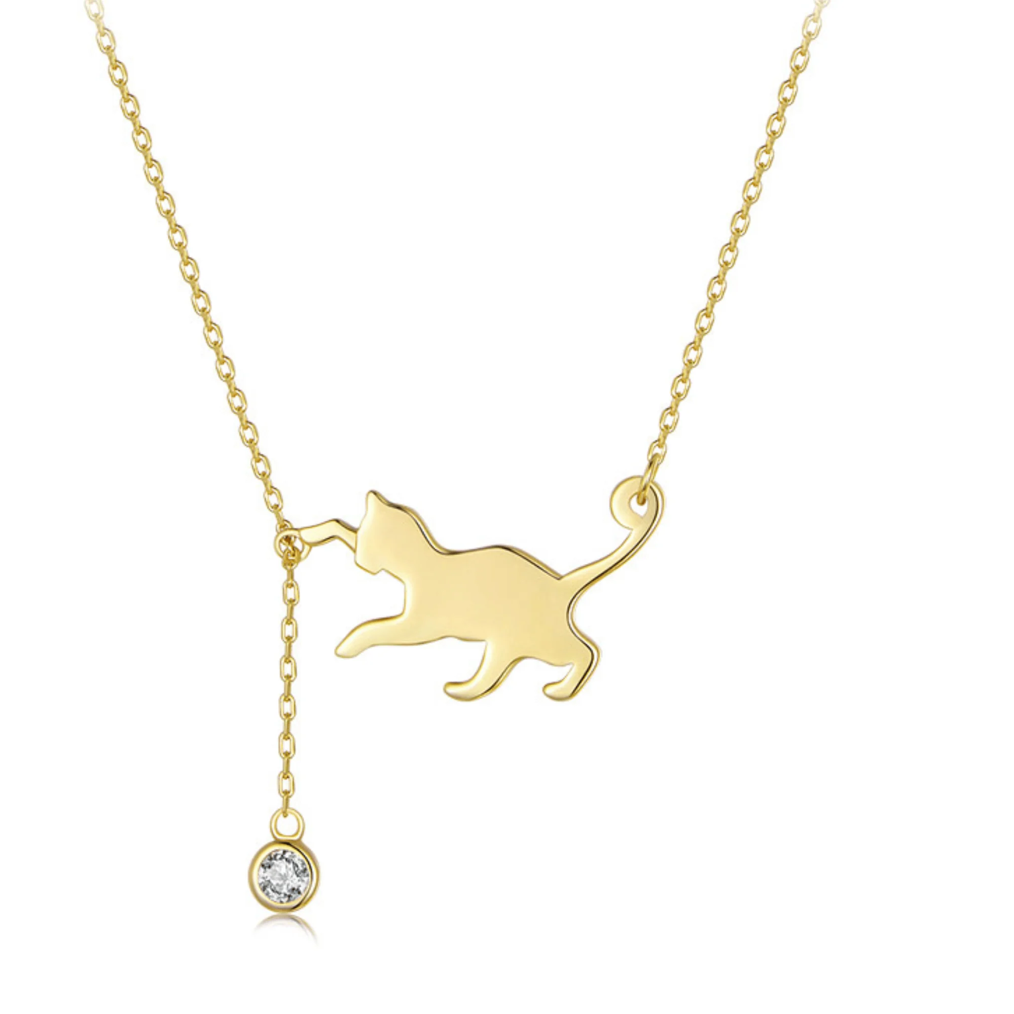 "Playful Kitten" 925 Sterling Silver Necklace - Image 3