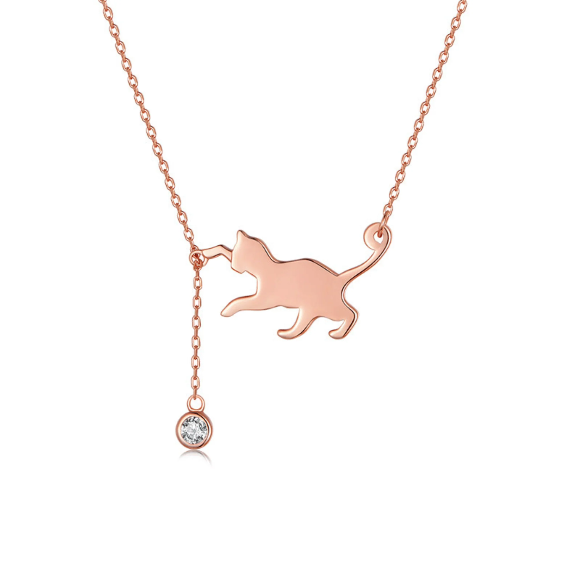 "Playful Kitten" 925 Sterling Silver Necklace - Image 4