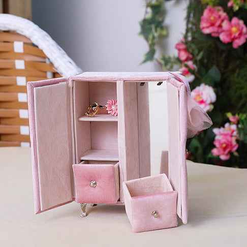 "Princess Manor" Velvet Pearl Lace Furniture Jewelry Box Set - Image 15