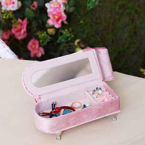 "Princess Manor" Velvet Pearl Lace Furniture Jewelry Box Set - Image 16