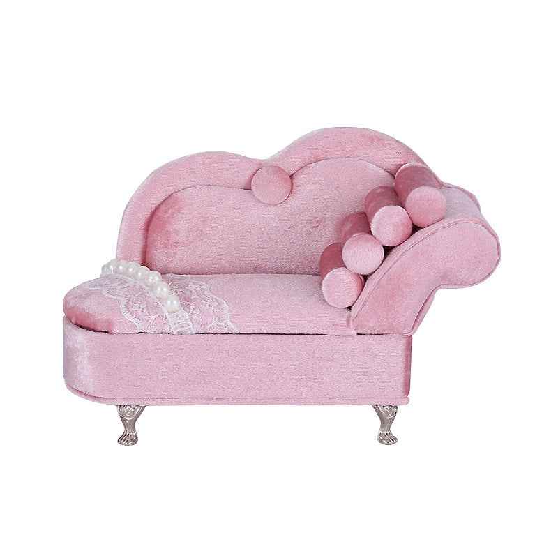 "Princess Manor" Velvet Pearl Lace Furniture Jewelry Box Set - Image 5