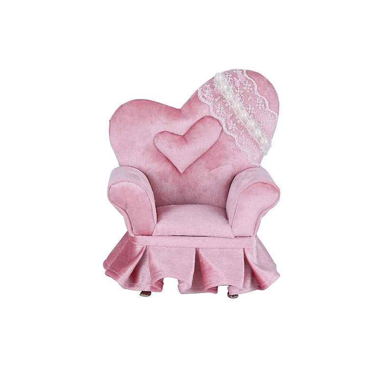 "Princess Manor" Velvet Pearl Lace Furniture Jewelry Box Set - Image 6
