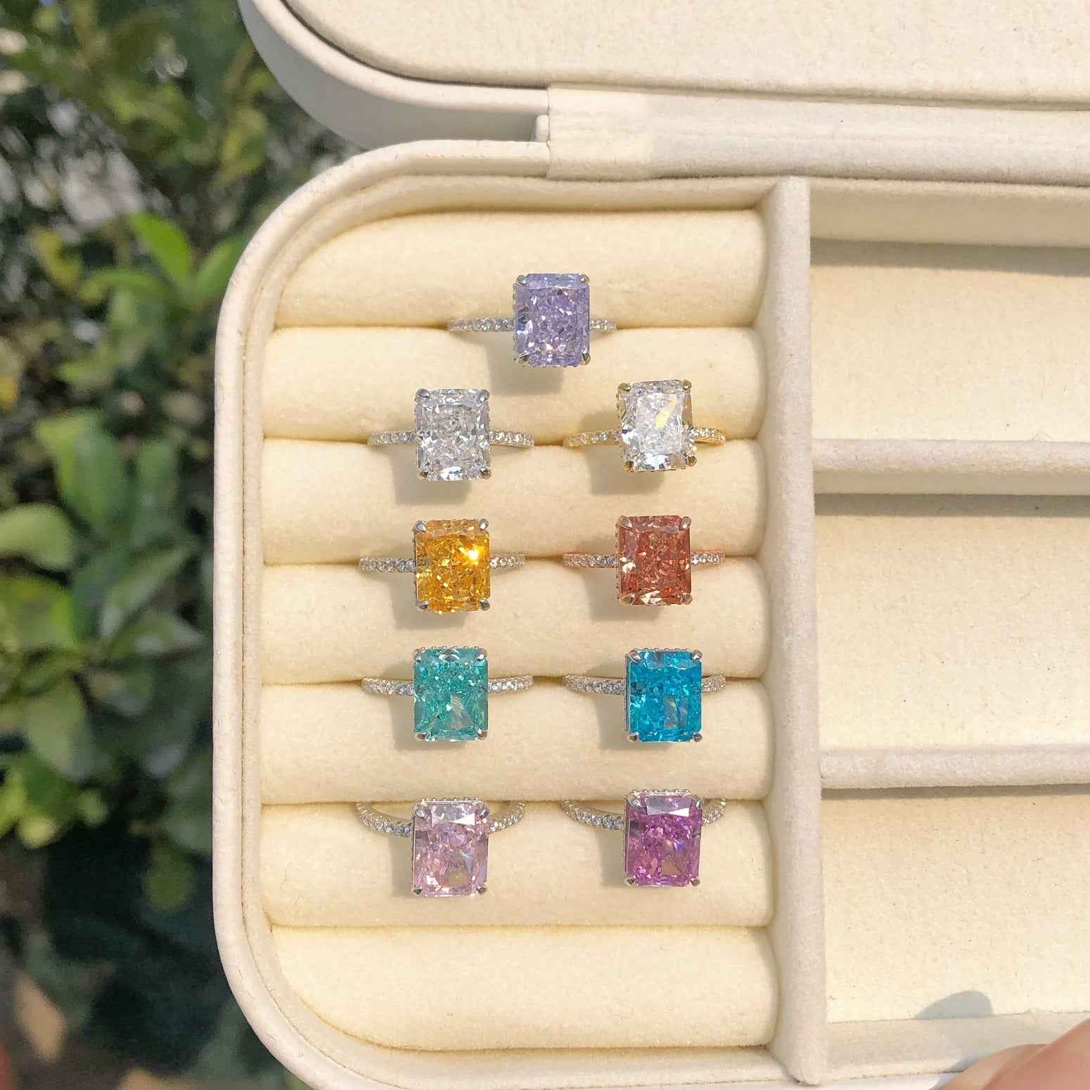“Prism Royale” 925 Sterling Silver Sparkling Color Gemstone Ring - Image 2