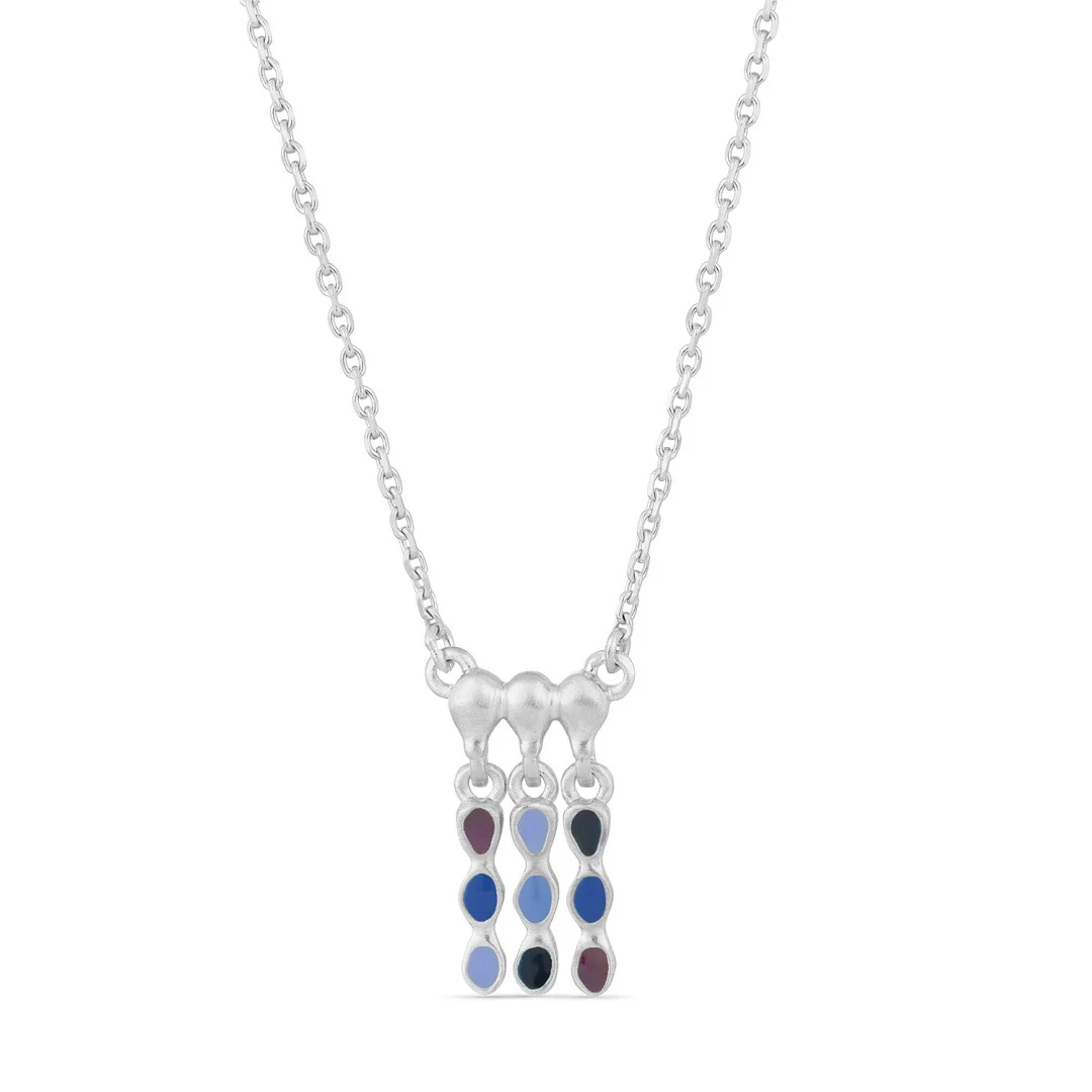 Prism Tassel 18K Gold-Plated Brass Enamel Necklace
