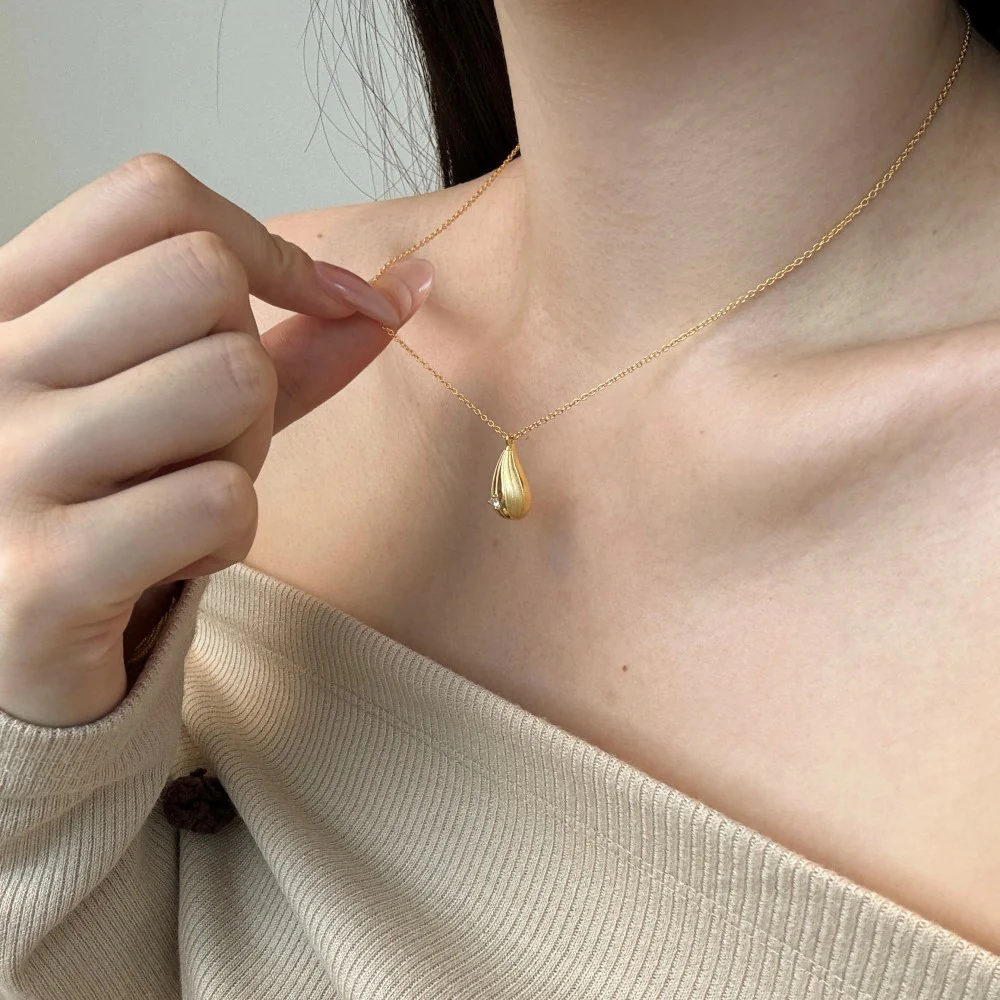 "Pure Drop" S925 Sterling Silver Necklace - Image 2