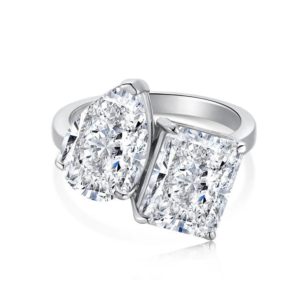 "Radiant Duo" 925 Sterling Silver Ring - Image 5