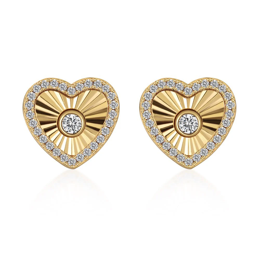 “Radiant Heart” S925 Sterling Silver Heart Jewelry Set (Necklace & Stud Earrings) - Image 5