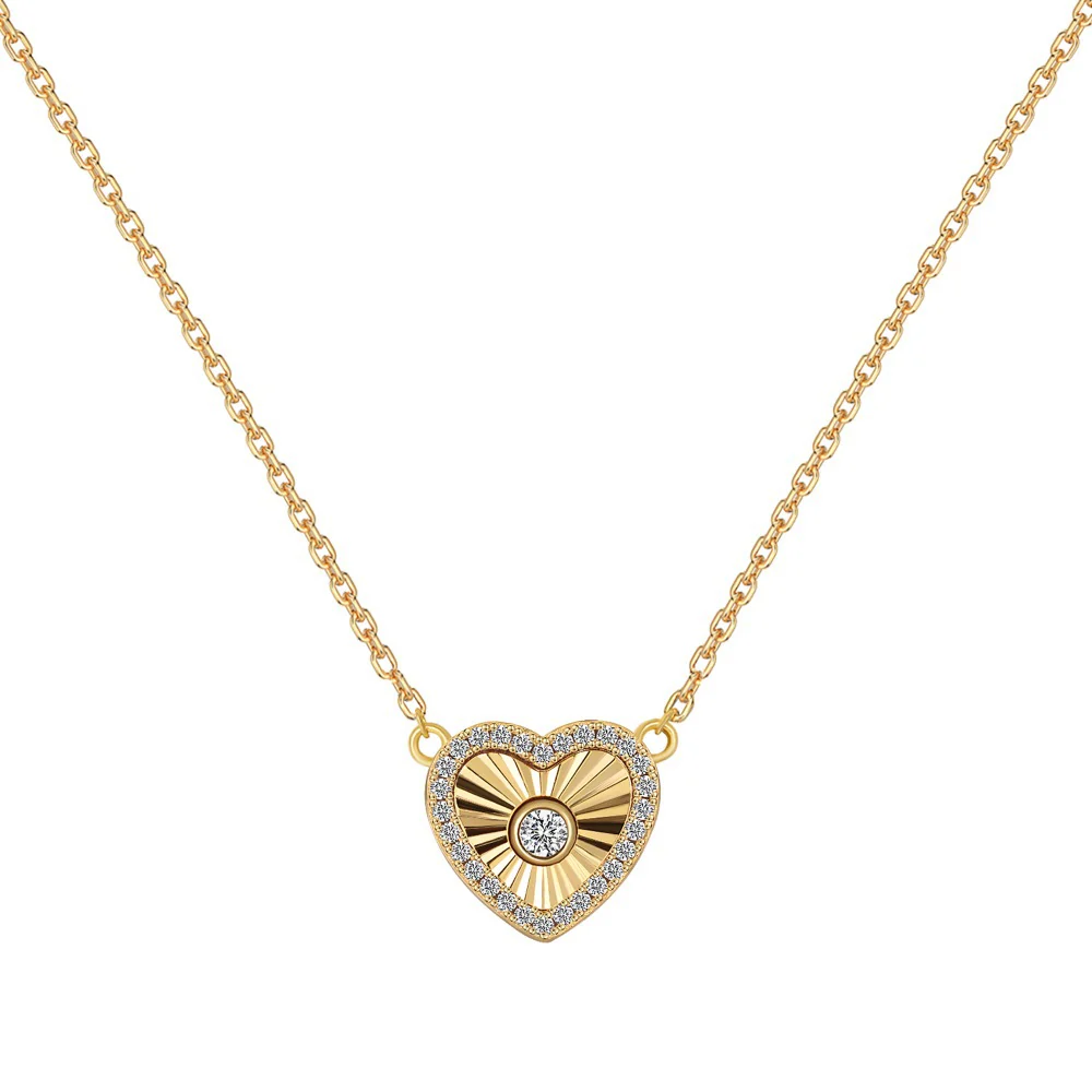 “Radiant Heart” S925 Sterling Silver Heart Jewelry Set (Necklace & Stud Earrings) - Image 6