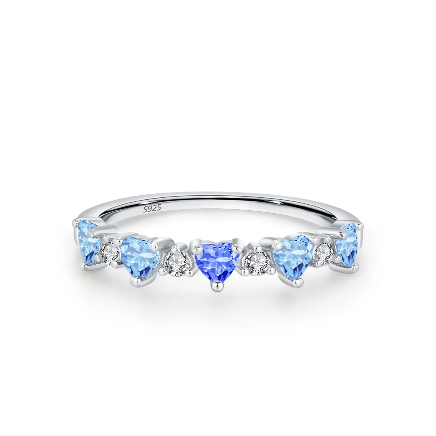 “Rainbow Crush” 925 Sterling Silver Heart Ring - Image 5
