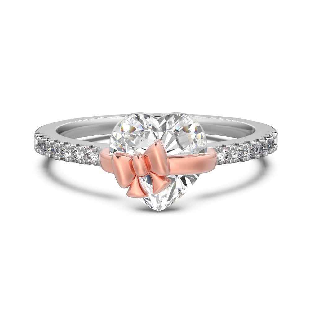 “Ribbon Serenade” 925 Sterling Silver Heart Bow Jewelry Set - Image 9
