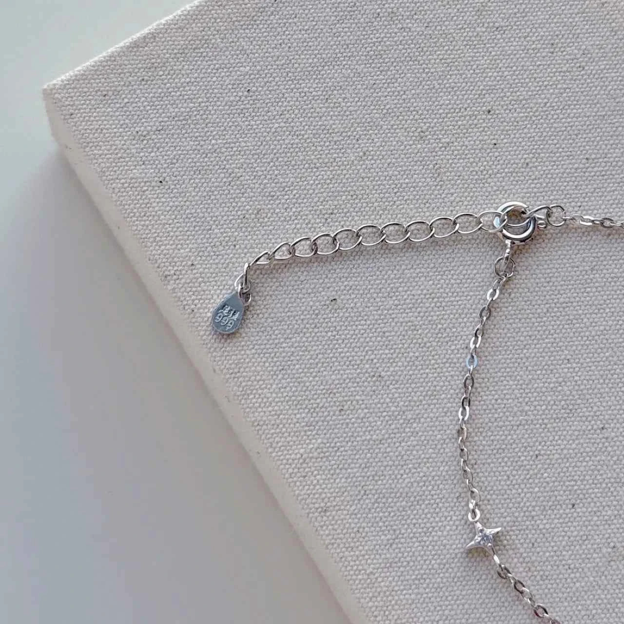 "Romantic Star River" 925 Sterling Silver Heart, Moon, and Star Necklace - Dreamy and Elegant - Image 8