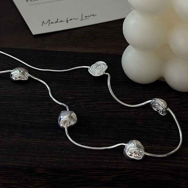 "Rose Whispers" 925 Sterling Silver Necklace - Image 3