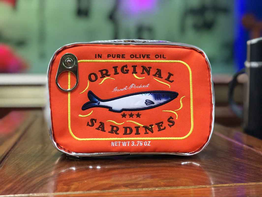 Sardine Tin Cosmetic Bag β Large Capacity Novelty PU Leather Makeup Pouch - Image 6