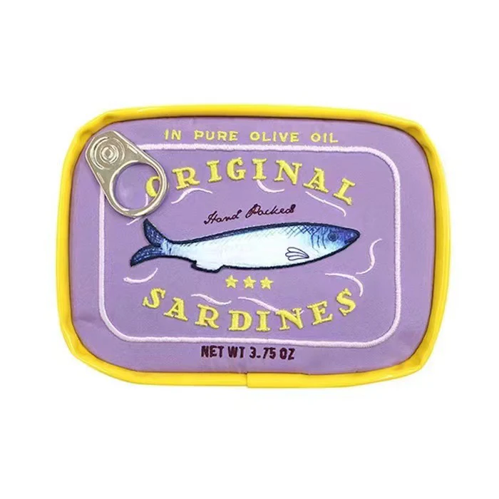 Sardine Tin Cosmetic Bag β Large Capacity Novelty PU Leather Makeup Pouch - Image 8