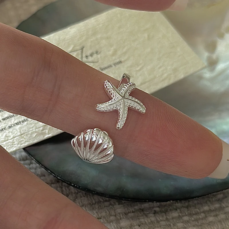 "Seaside Treasures" Adjustable 925 Sterling Silver Ring - Image 4