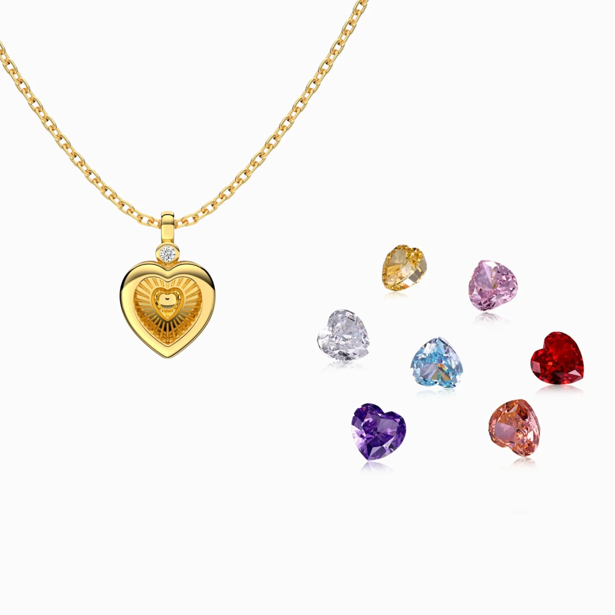 “Secret Heart” S925 Sterling Silver DIY Heart Box Necklace - Image 2
