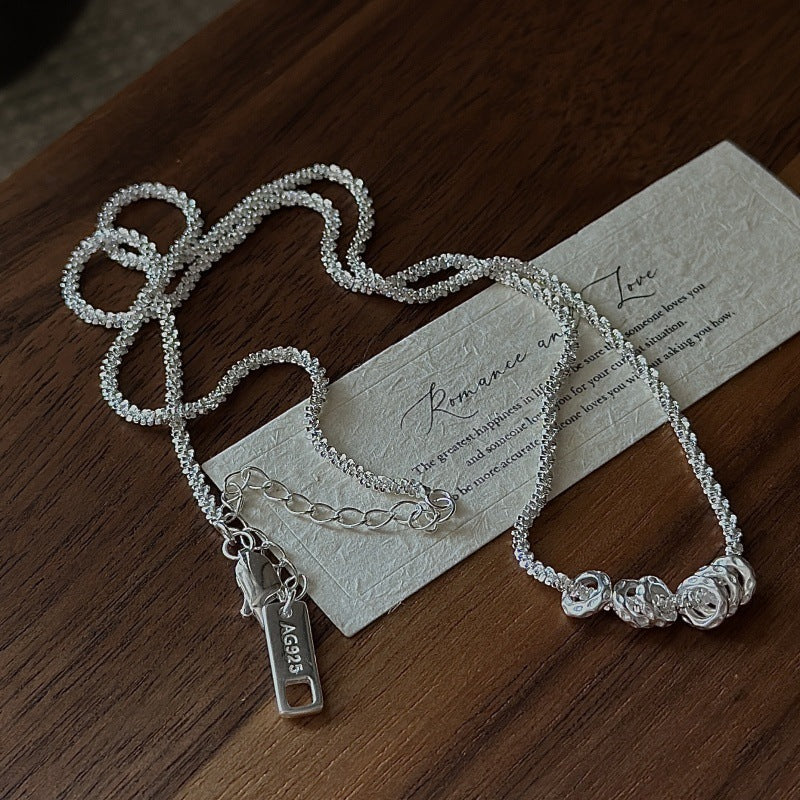 "Shimmer Loop" S925 Sterling Silver Necklace - Image 3