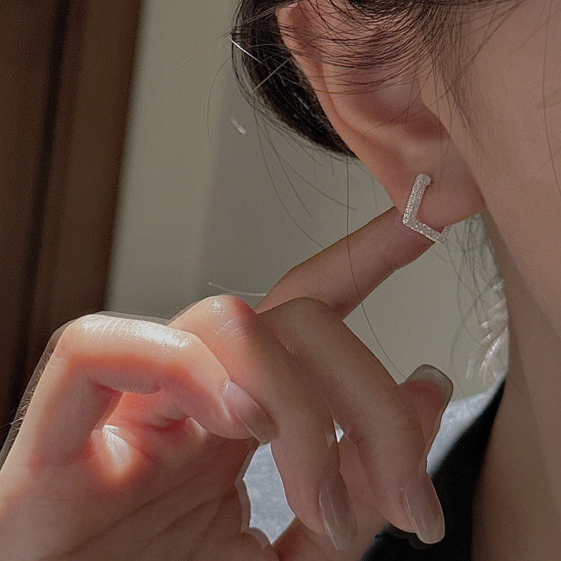 "Shimmer Square" S925 Sterling Silver Earrings - Image 2