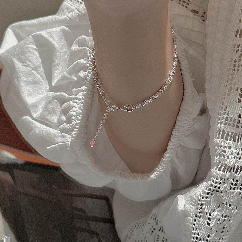 "Shimmering Waves" 999 Silver Bracelet – Minimalist Sparkle - Image 3