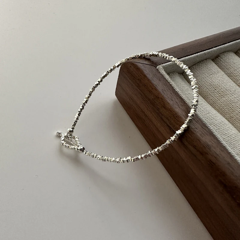 "Silver Chunks" 925 Sterling Silver Bracelet - Image 4