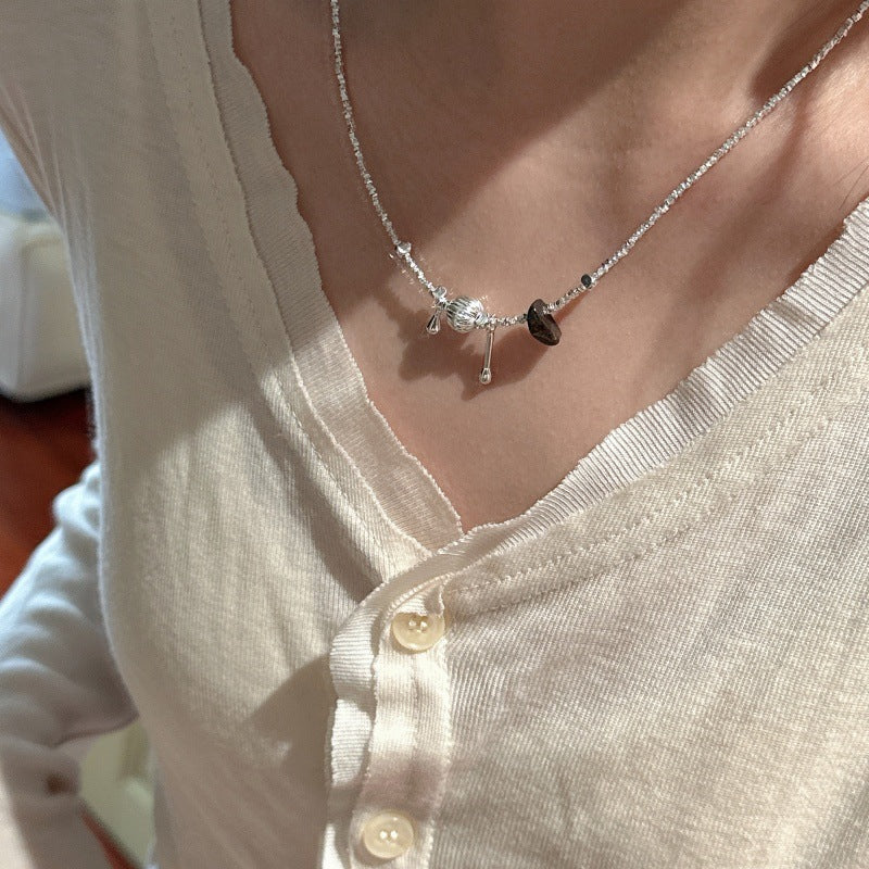 "Silver Glimmer" S925 Sterling Silver Fragment Chain Necklace - Image 2
