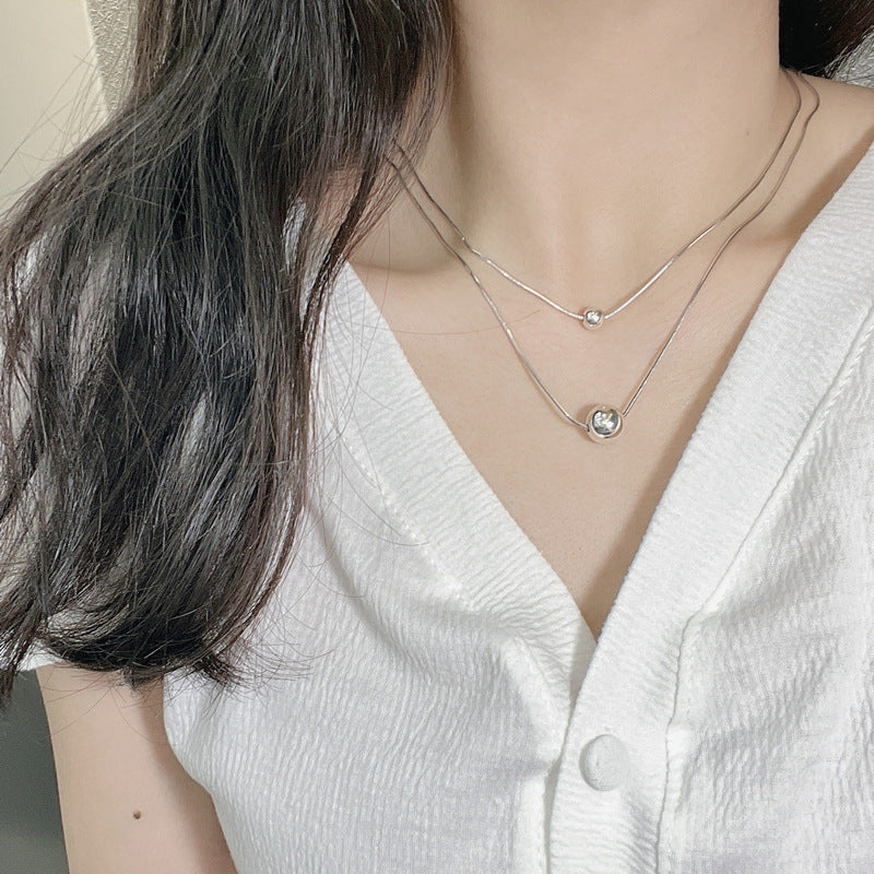 "Silver Spheres" 925 Sterling Silver Necklace - Image 3