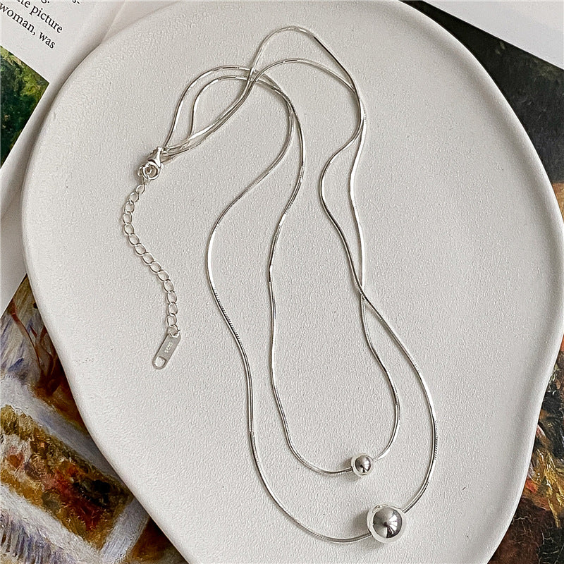 "Silver Spheres" 925 Sterling Silver Necklace - Image 4
