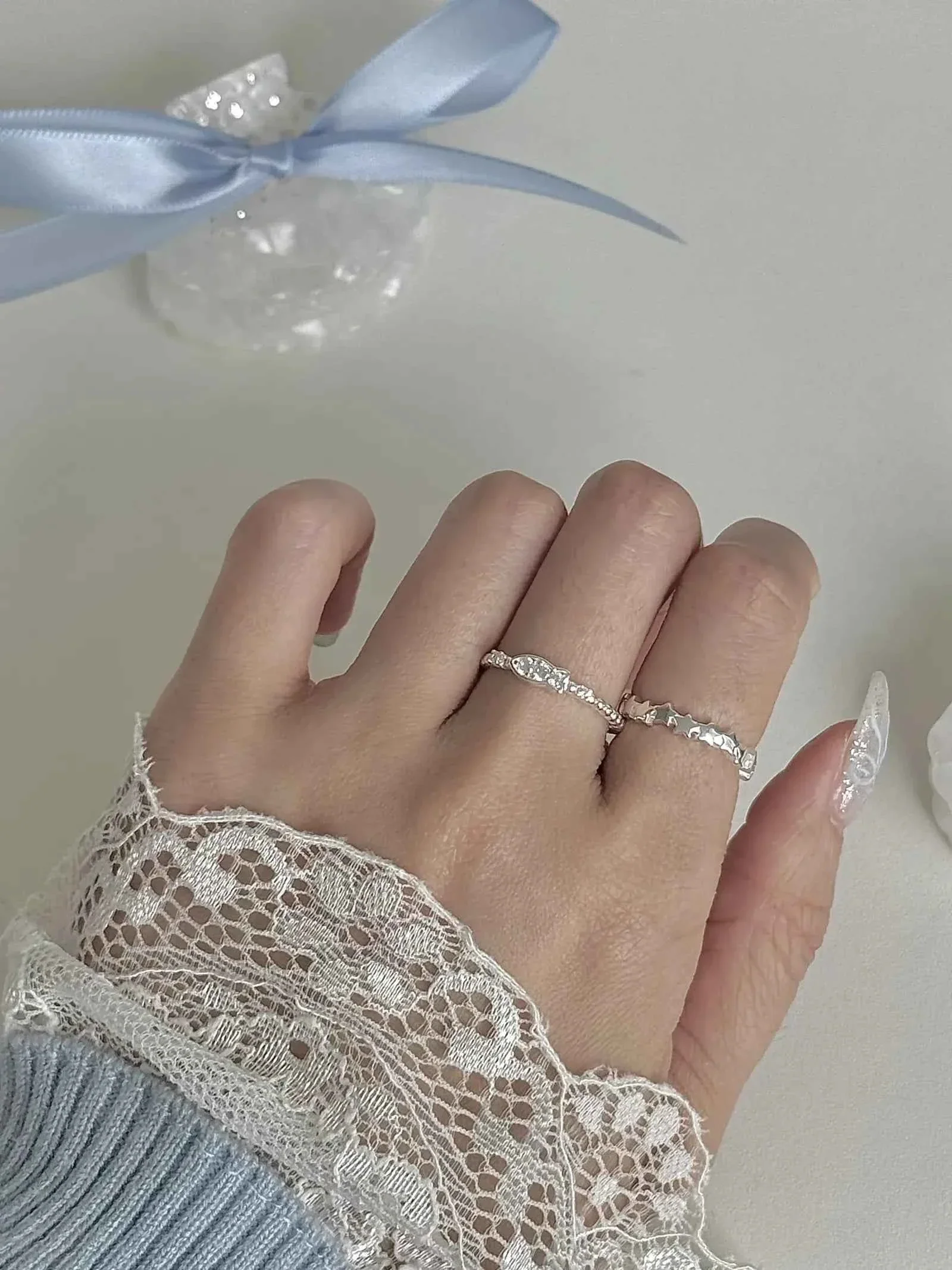 "South of France Holiday" S925 Sterling Silver Seashell and Starfish Bracelet with Fish and Star Ring - Summer, Unique, and Cool Chic - Image 3