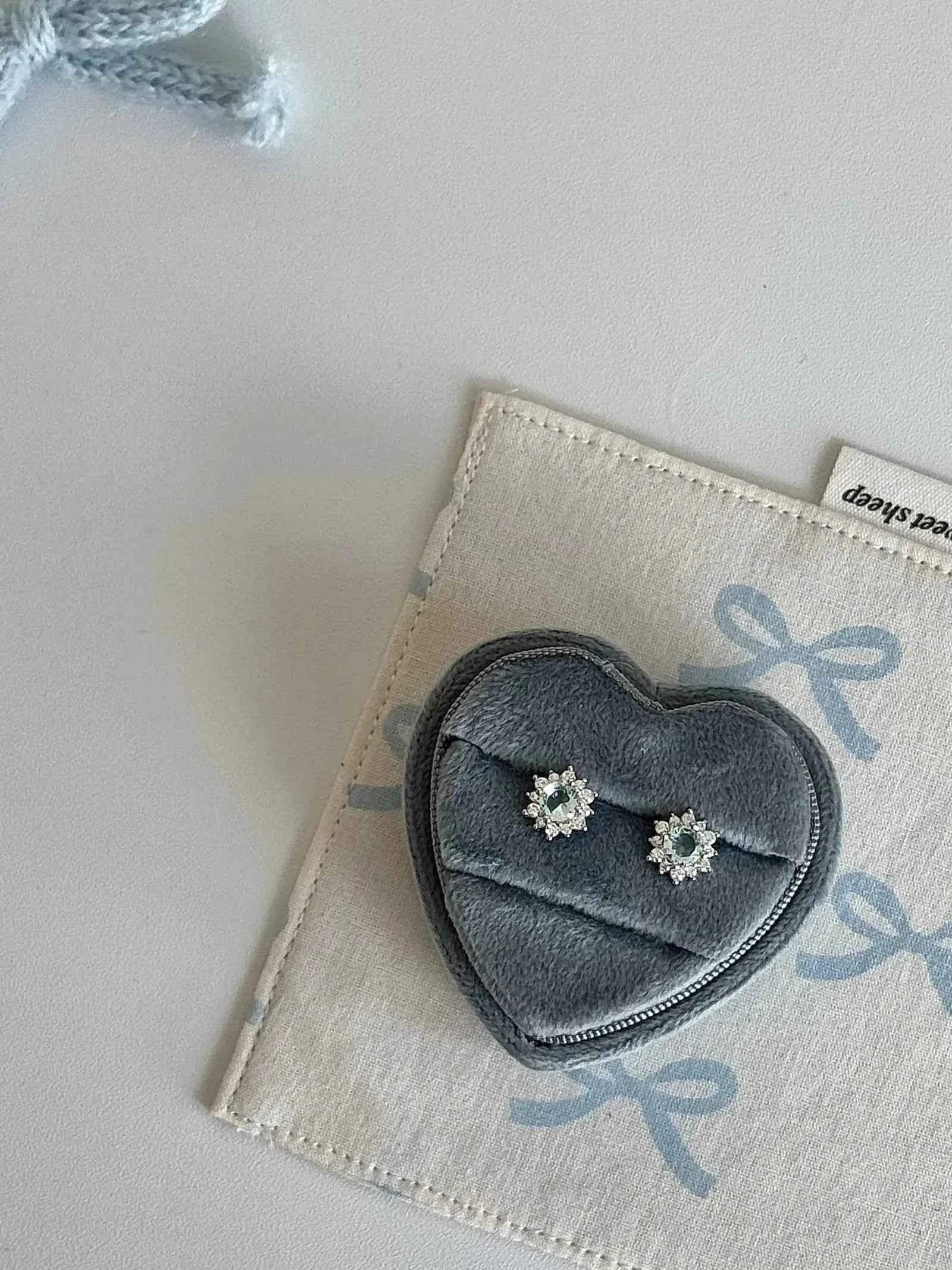 "Sparkling Snowflake" Blue Zircon Titanium Steel Stud Earrings - Delicate, Unique, and Sweet - Image 3