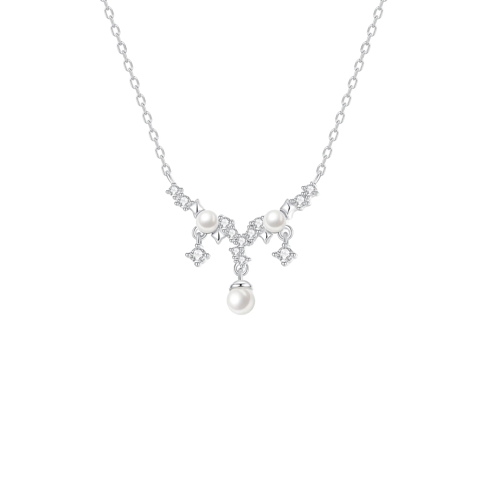 “Starlace Pearl” S925 Sterling Silver Jewelry Set - Image 6