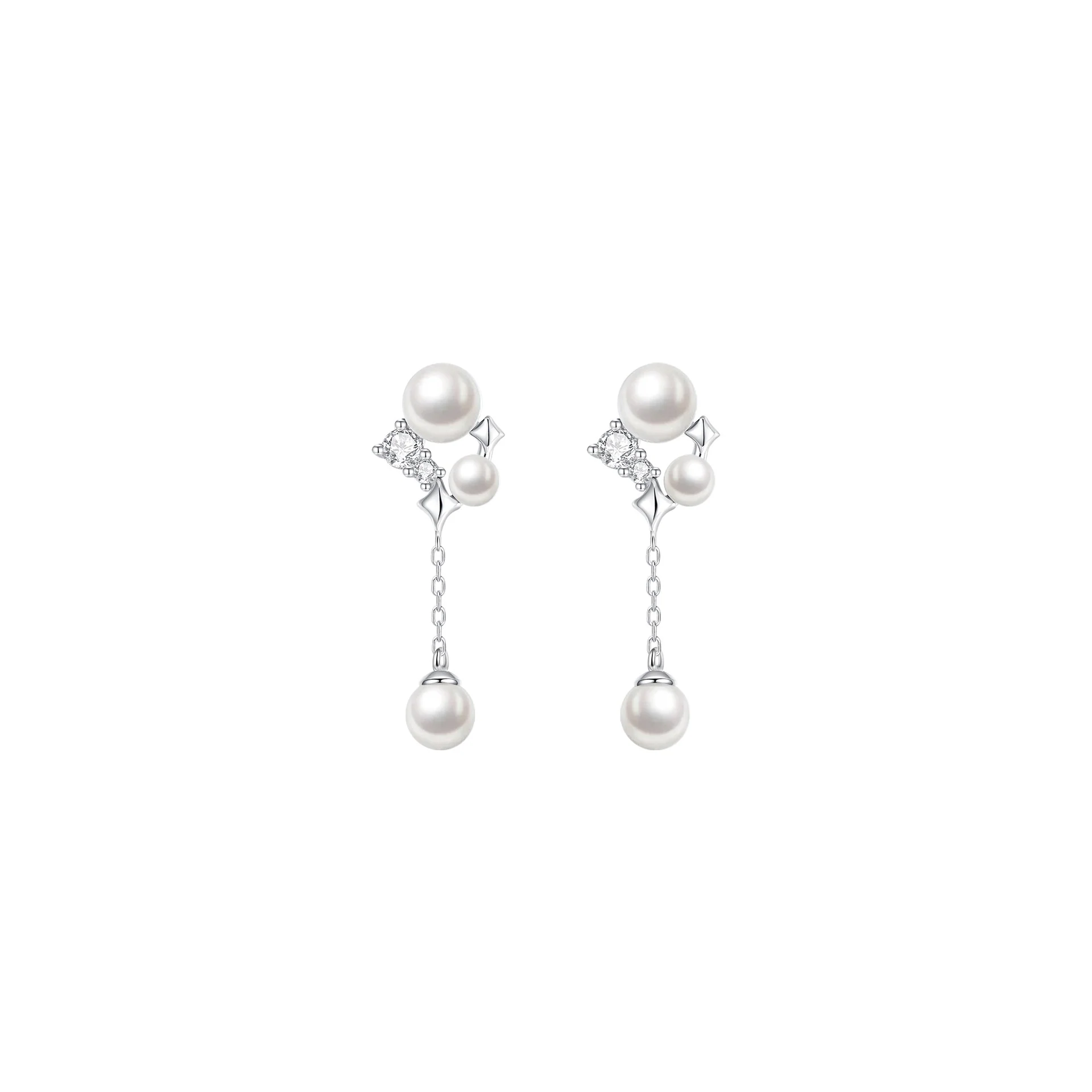 “Starlace Pearl” S925 Sterling Silver Jewelry Set - Image 8