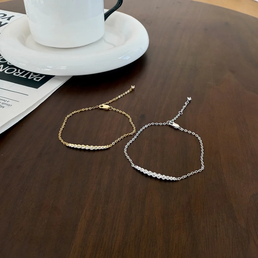 “Starlight Line” S925 Sterling Silver Pavé Bracelet - Image 4