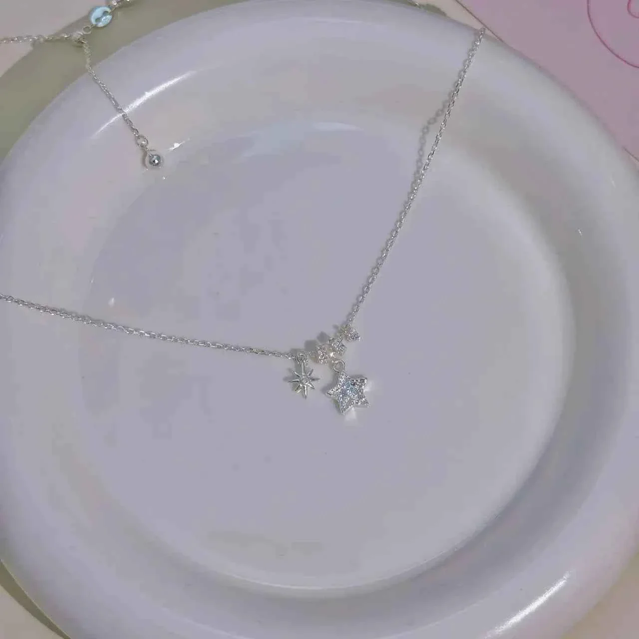 "Starry Ceiling" 925 Sterling Silver Star Charm Necklace - Dreamy and Sophisticated - Image 3
