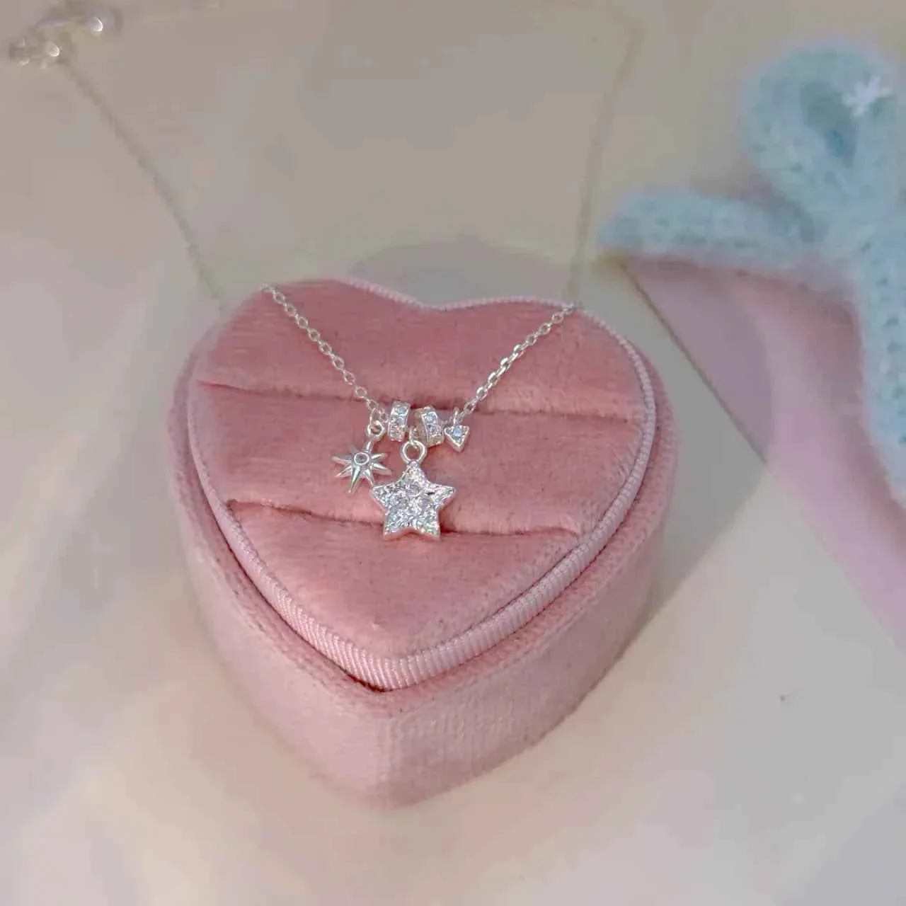 "Starry Ceiling" 925 Sterling Silver Star Charm Necklace - Dreamy and Sophisticated - Image 6