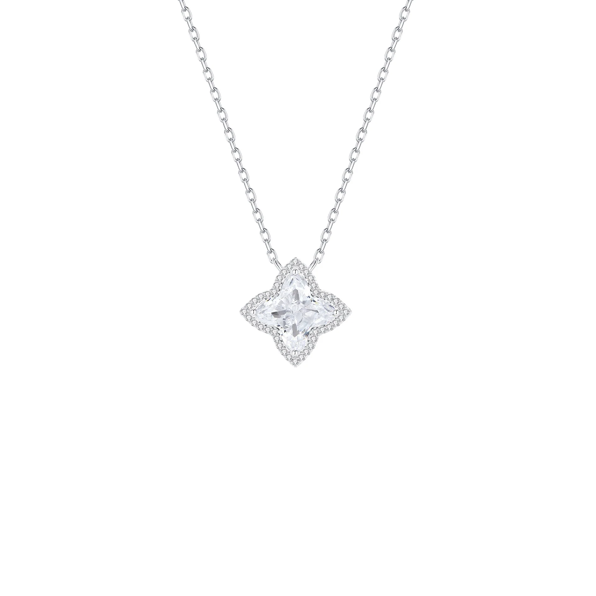 “Stellar Clover” Original Design 925 Sterling Silver Starburst Four-Leaf Clover Jewelry Set - Image 6